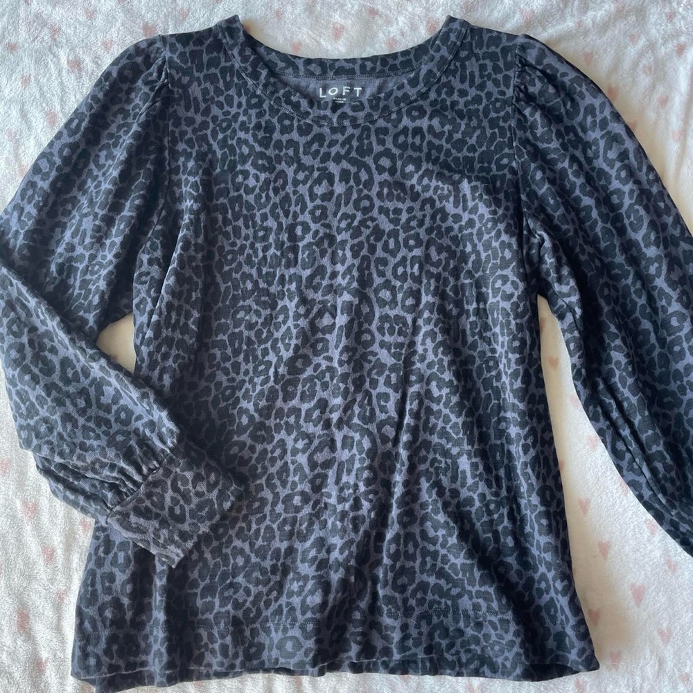 Black Leopard Print Top